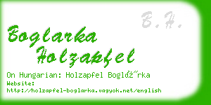 boglarka holzapfel business card